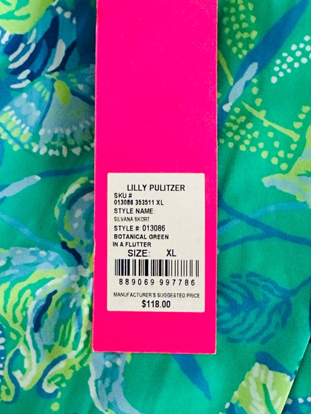 🌺NWT Lilly Pulitzer XL LUXLETIC SILVANA SKORT “In A Flutter” ✨💲118 - Picture 4 of 8
